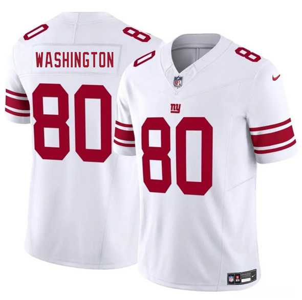 Men & Women & Youth New York Giants #80 Montrell Washington White 2025 F.U.S.E. Vapor Untouchable Limited Stitched Jersey